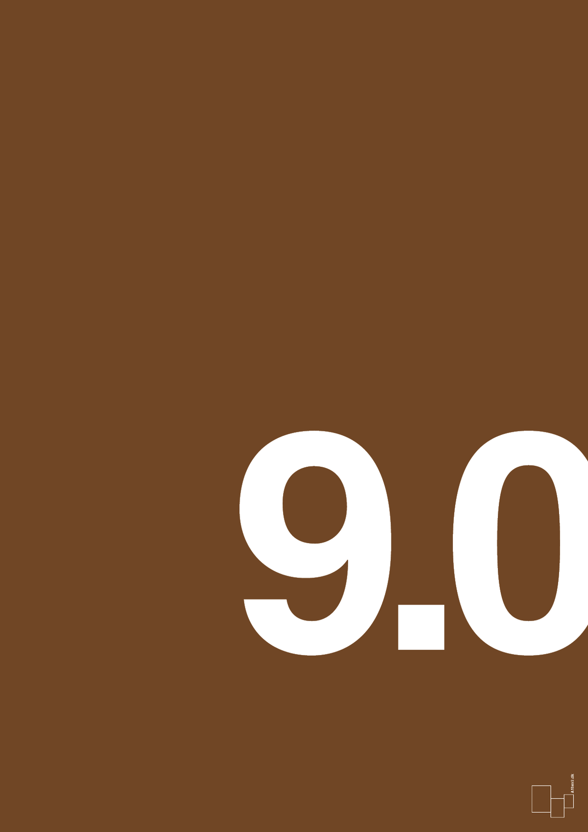 plakat: 90 års fødselsdag - dark brown-Fødselsdag-A1two3