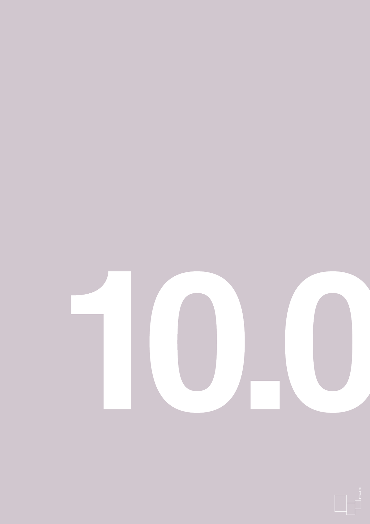 plakat: 100 års fødselsdag - dusty lilac-Fødselsdag-A1two3