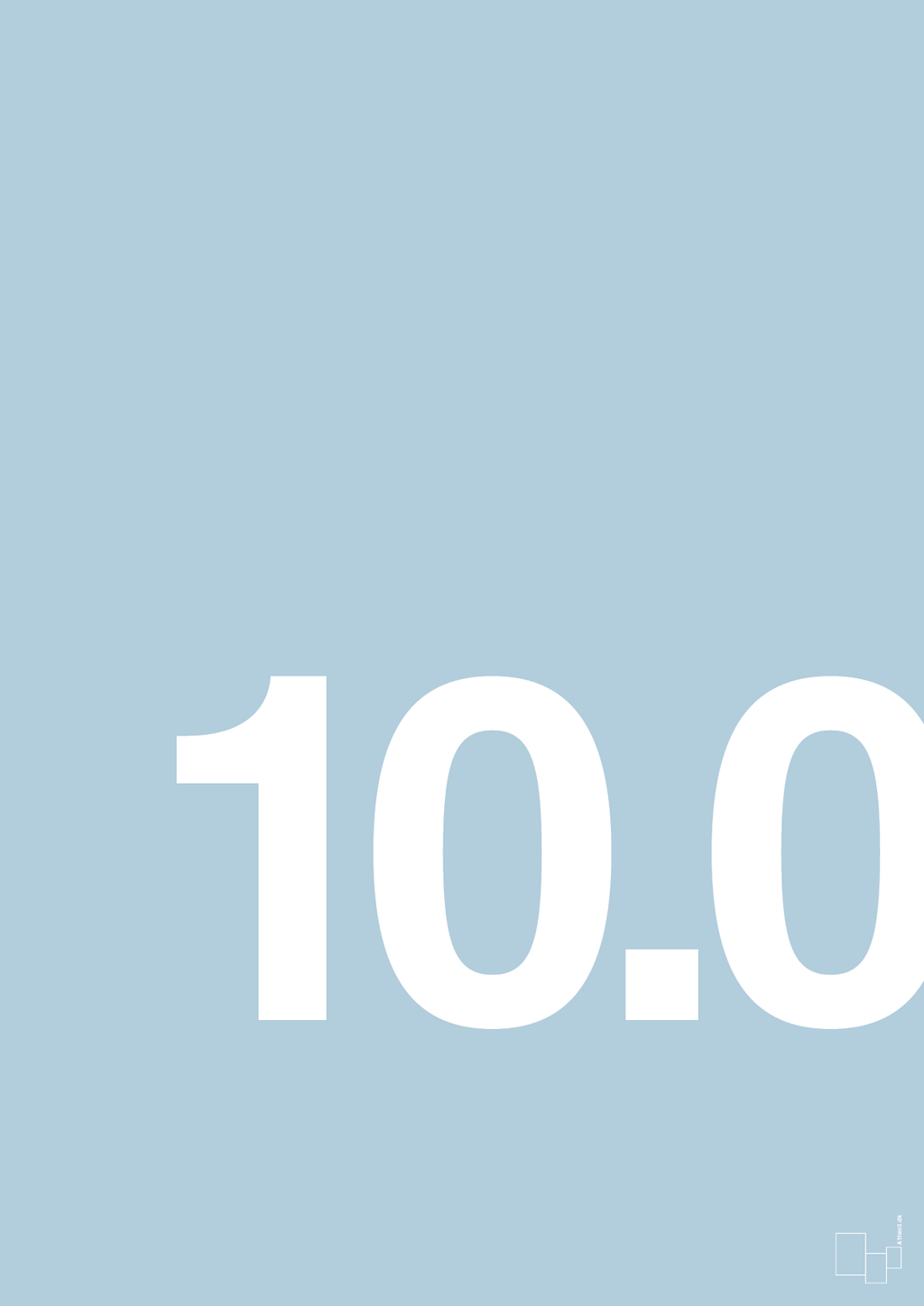 plakat: 100 års fødselsdag - heavenly blue-Fødselsdag-A1two3