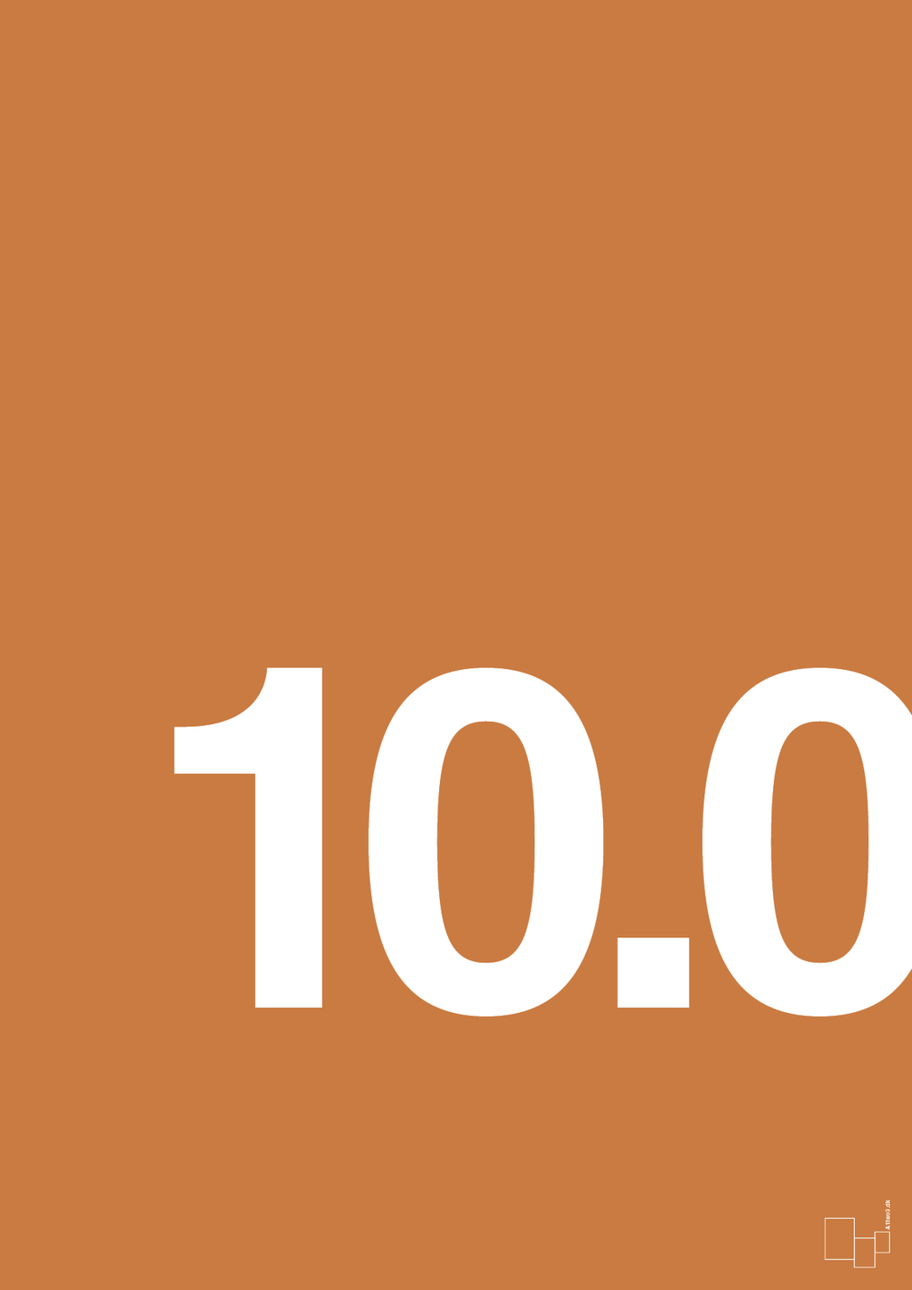 plakat: 100 års fødselsdag - rumba orange-Fødselsdag-A1two3