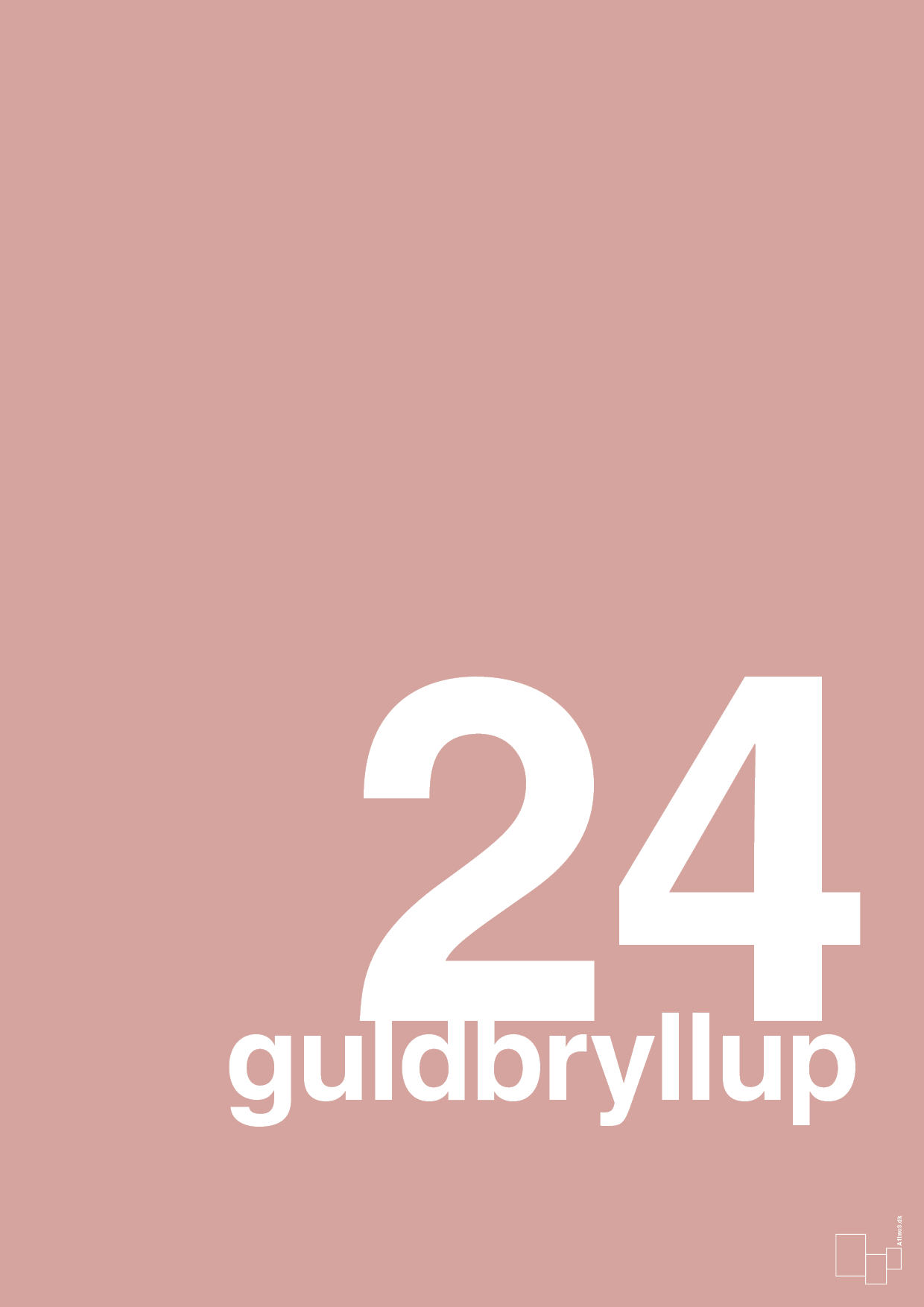 plakat: guldbryllup - bubble shell-Bryllup-A1two3
