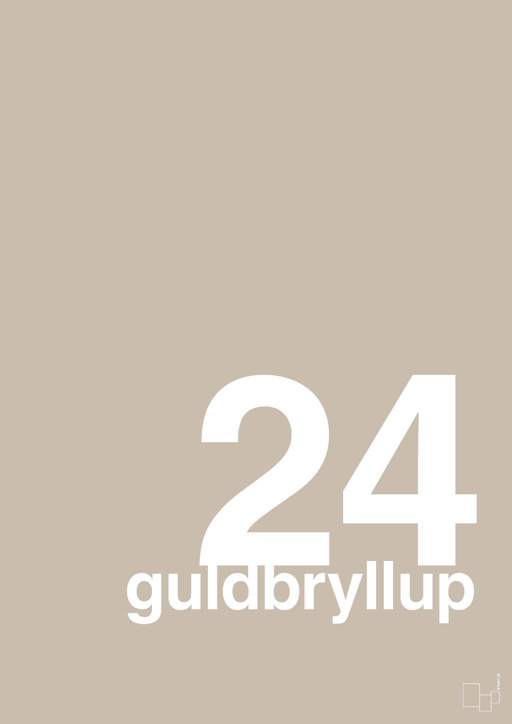 plakat: guldbryllup - creamy mushroom-Bryllup-A1two3