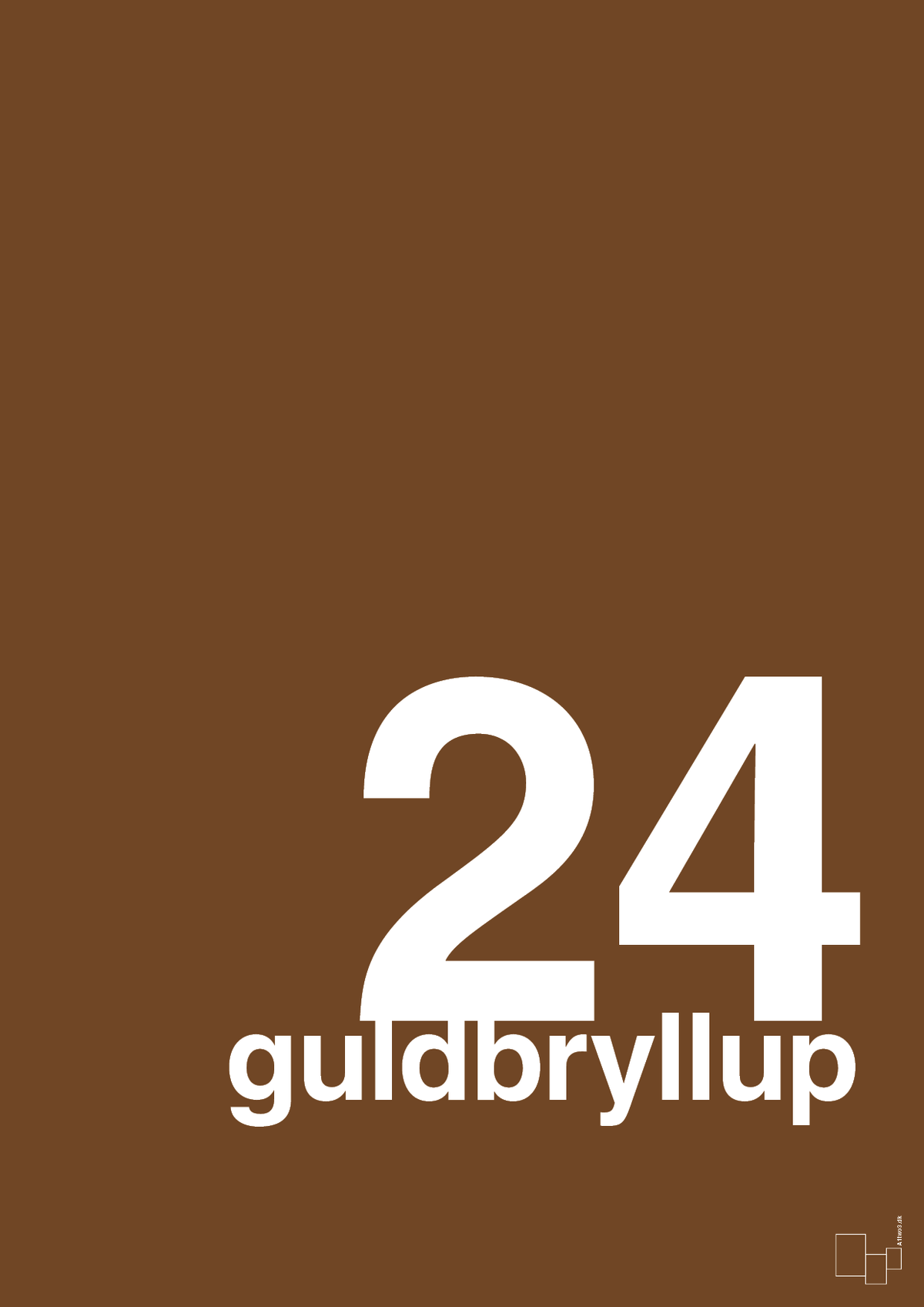 plakat: guldbryllup - dark brown-Bryllup-A1two3