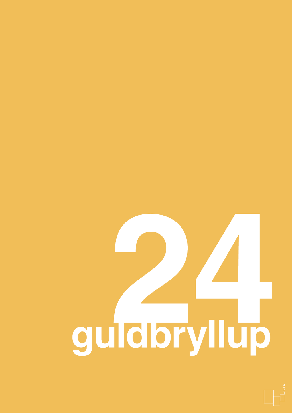 plakat: guldbryllup - honeycomb-Bryllup-A1two3
