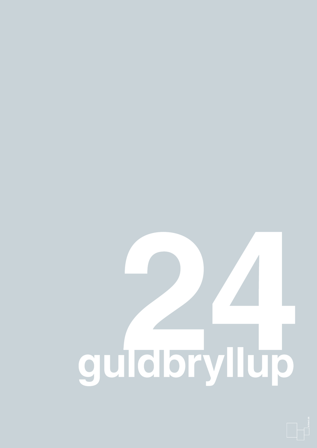 plakat: guldbryllup - light drizzle-Bryllup-A1two3