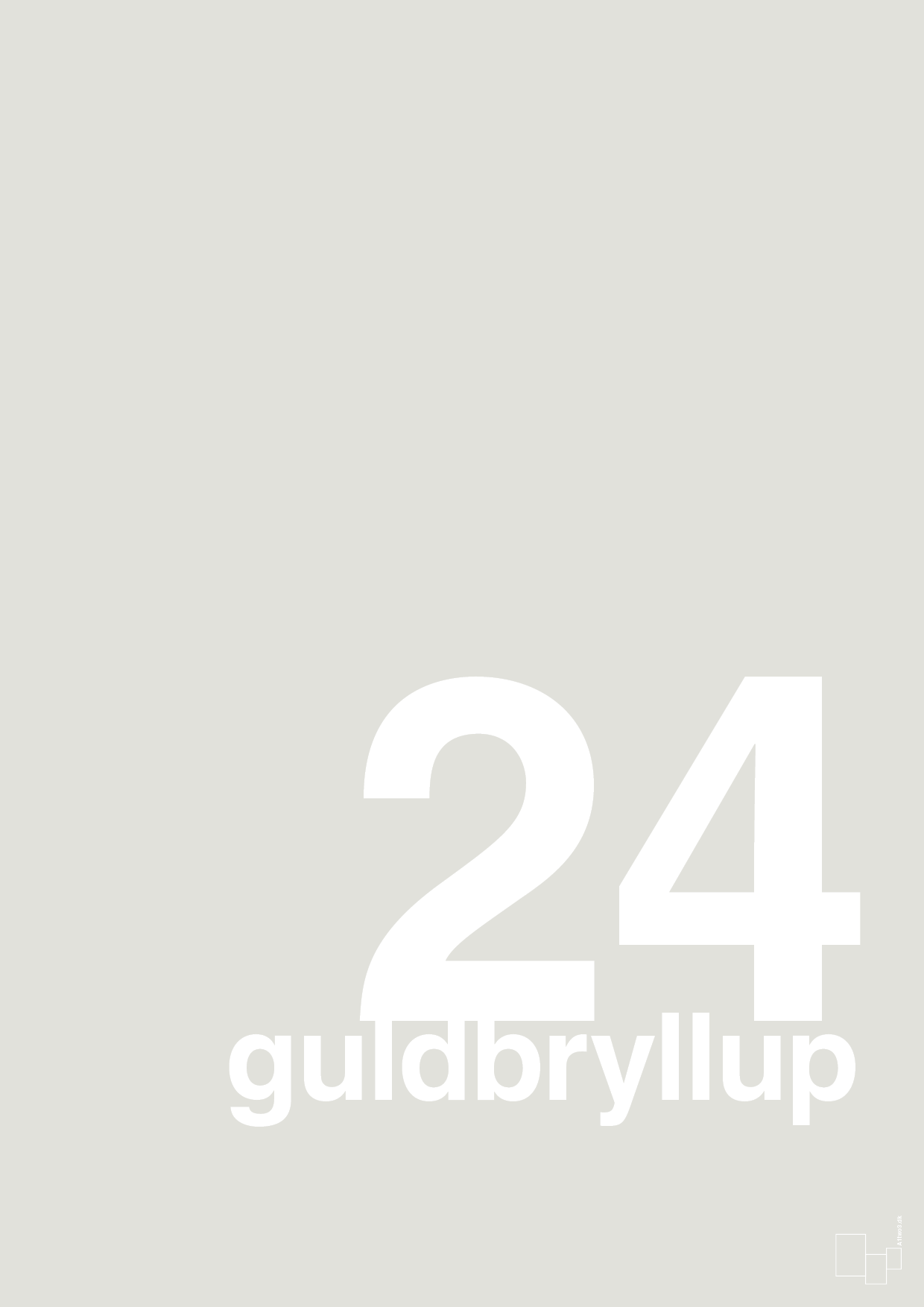 plakat: guldbryllup - painters white-Bryllup-A1two3