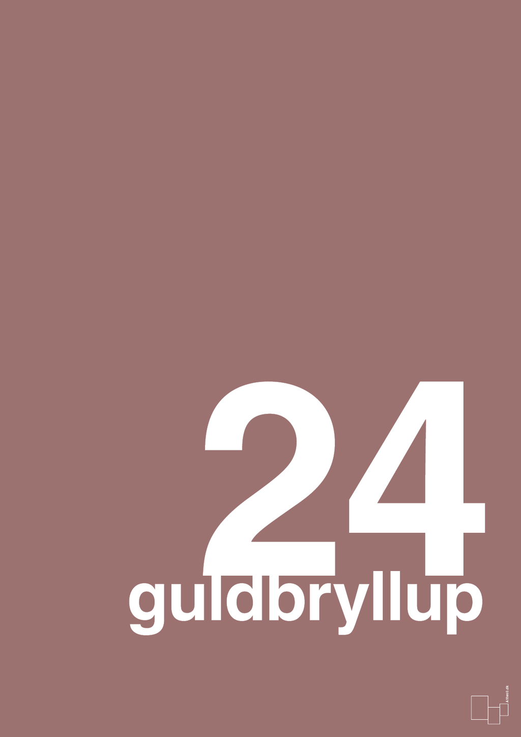 plakat: guldbryllup - plum-Bryllup-A1two3