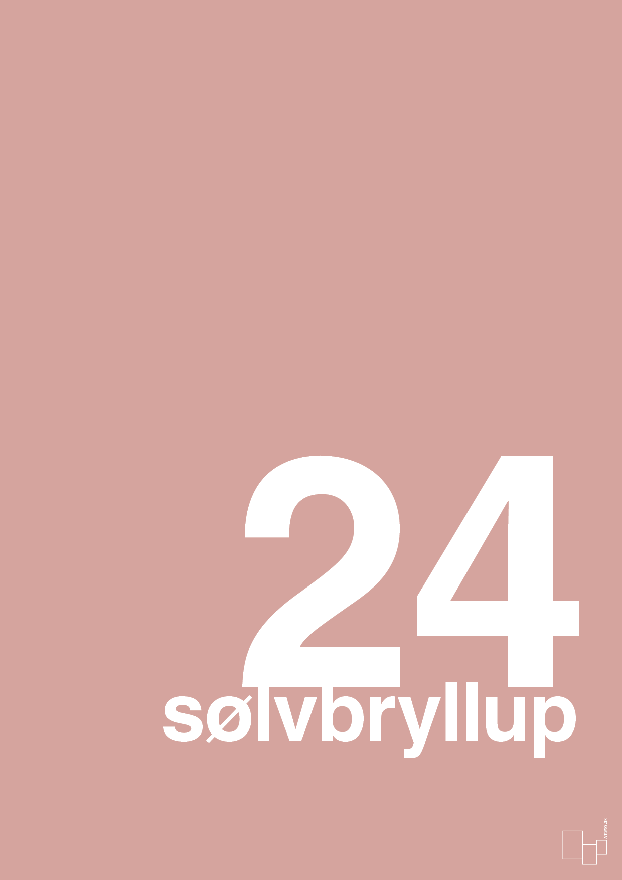 plakat: sølvbryllup - bubble shell-Bryllup-A1two3