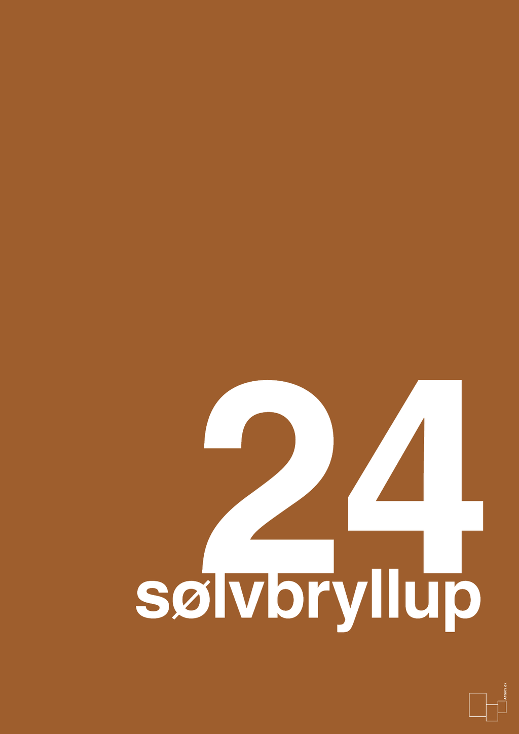 plakat: sølvbryllup - cognac-Bryllup-A1two3