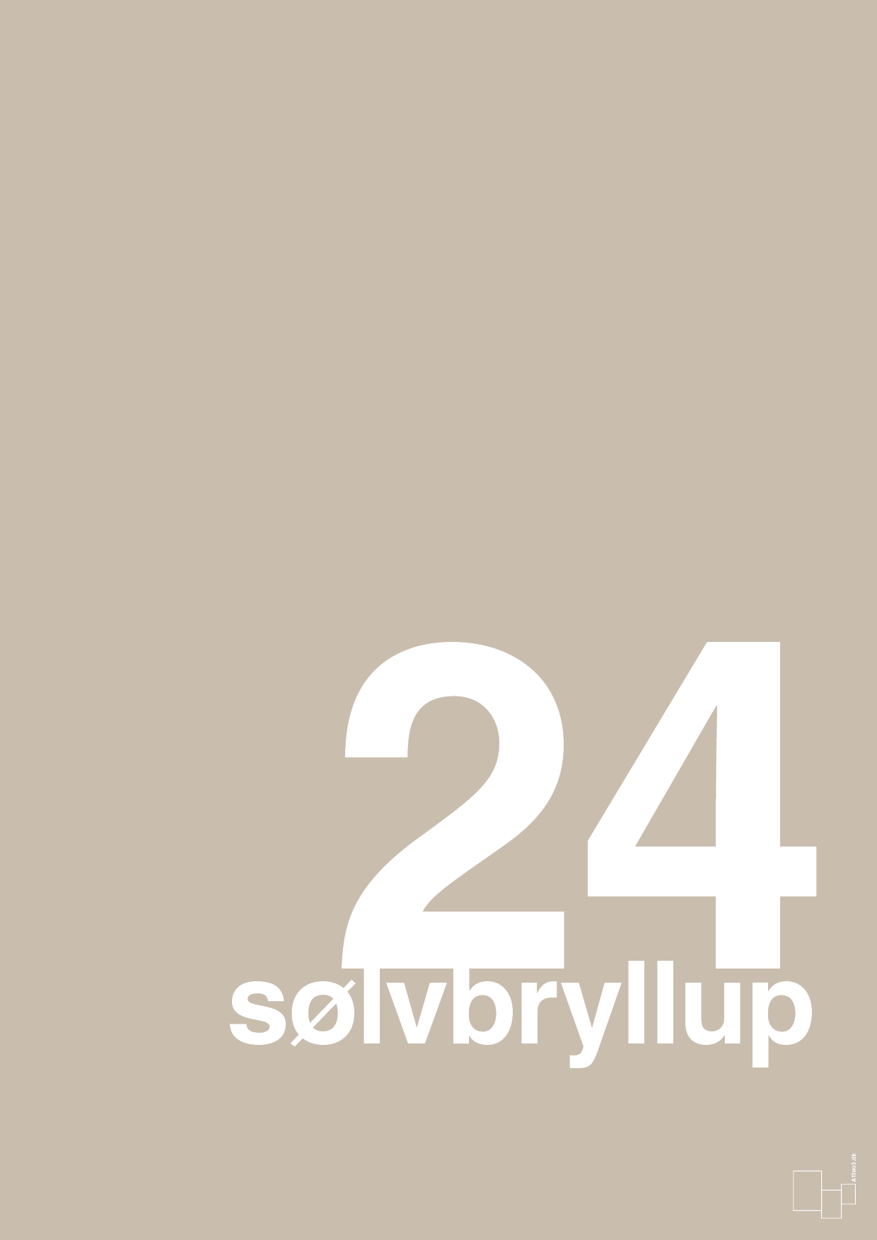plakat: sølvbryllup - creamy mushroom-Bryllup-A1two3