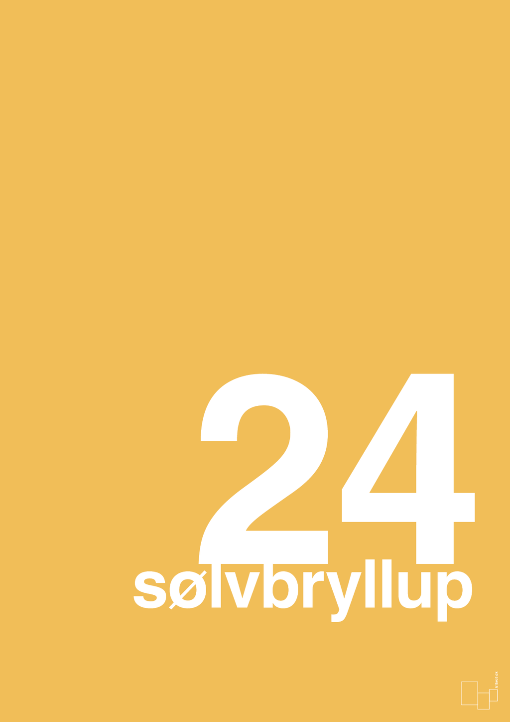 plakat: sølvbryllup - honeycomb-Bryllup-A1two3