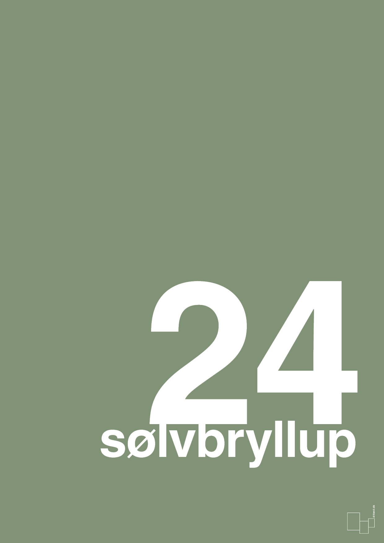 plakat: sølvbryllup - jade-Bryllup-A1two3