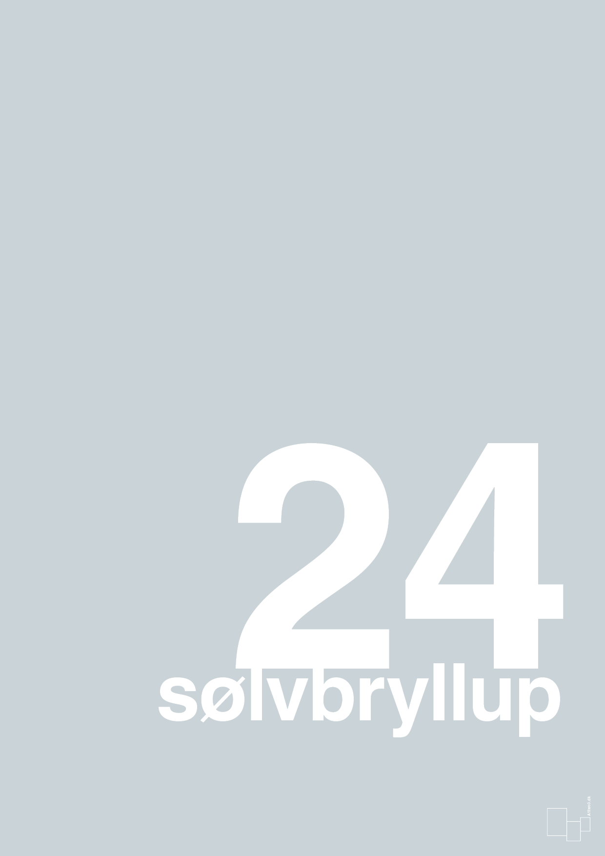 plakat: sølvbryllup - light drizzle-Bryllup-A1two3
