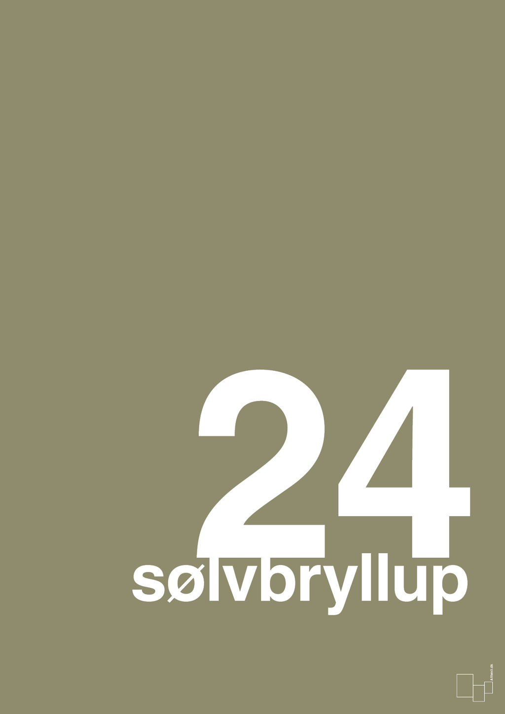 plakat: sølvbryllup - misty forrest-Bryllup-A1two3