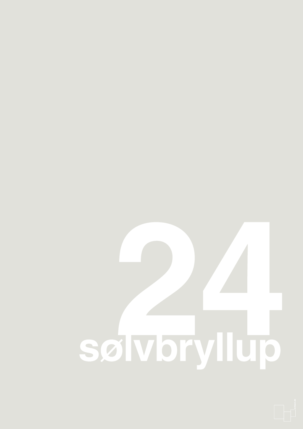 plakat: sølvbryllup - painters white-Bryllup-A1two3