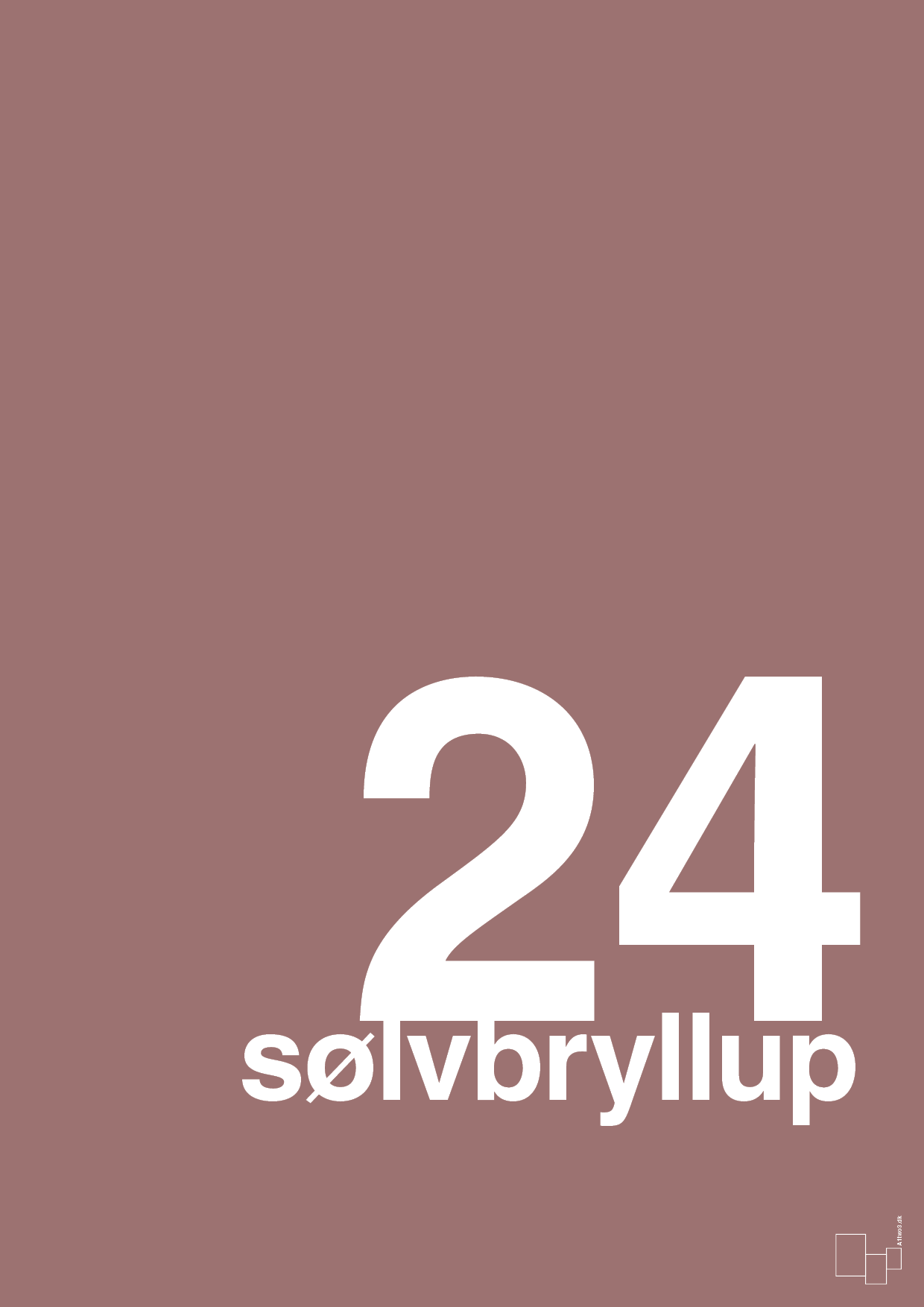 plakat: sølvbryllup - plum-Bryllup-A1two3