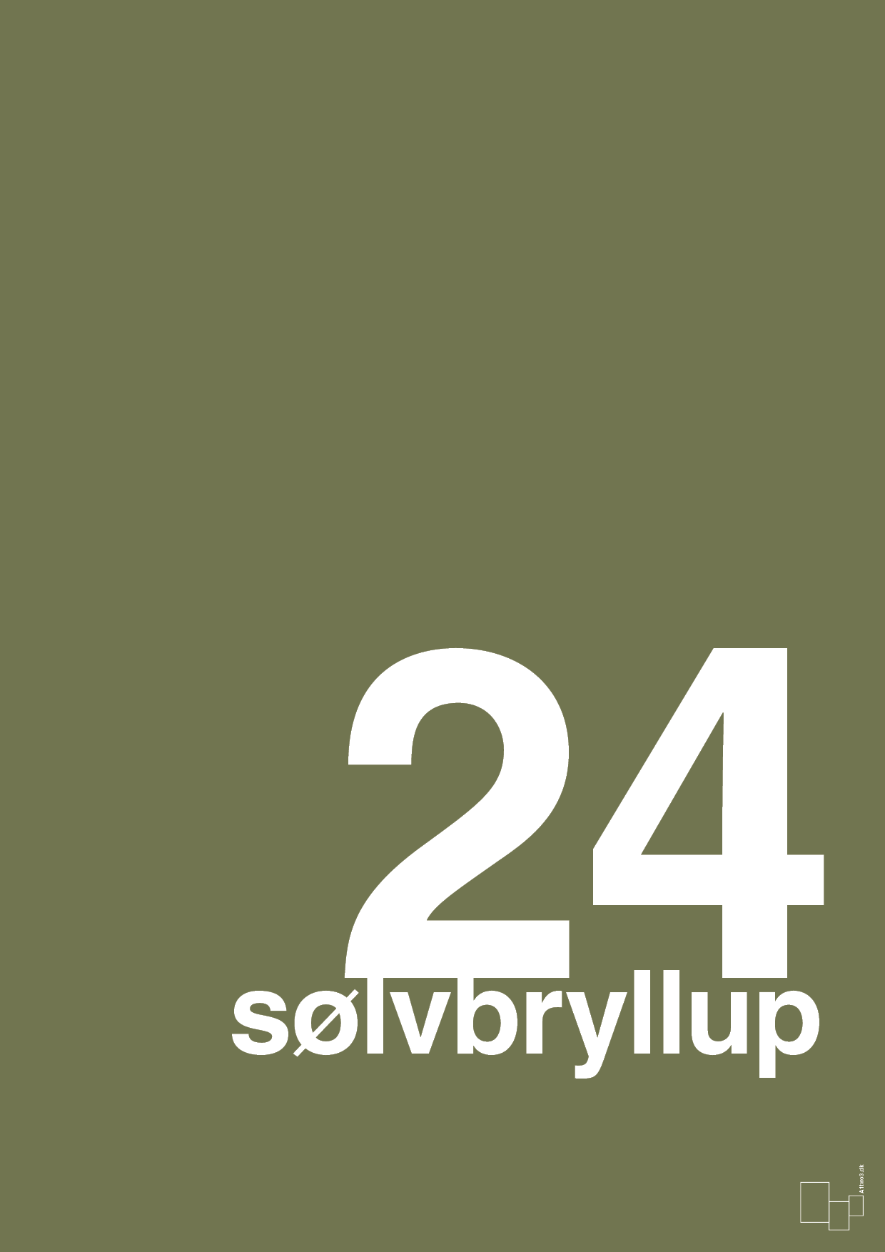 plakat: sølvbryllup - secret meadow-Bryllup-A1two3