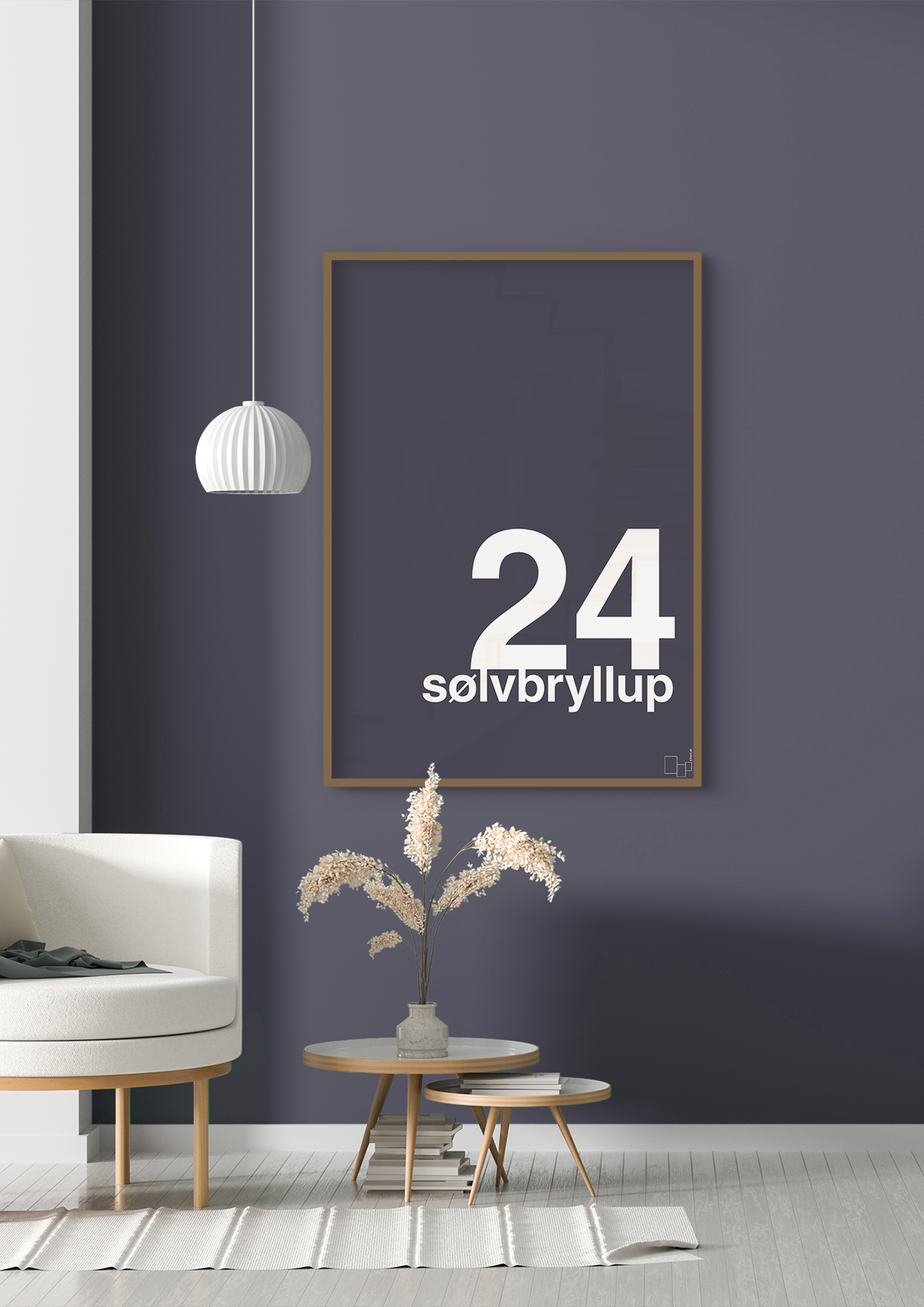 plakat: sølvbryllup - cognac-Bryllup-A1two3