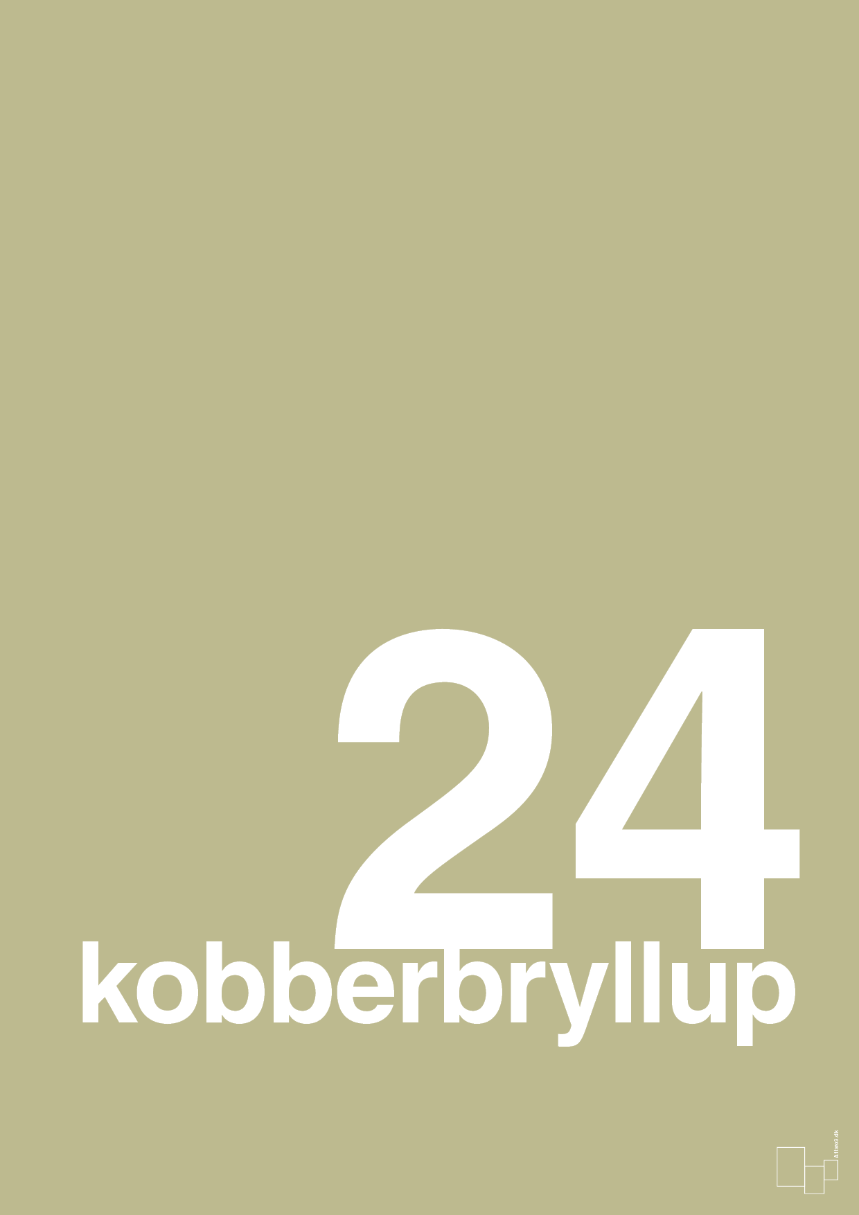 plakat: kobberbryllup - back to nature-Bryllup-A1two3