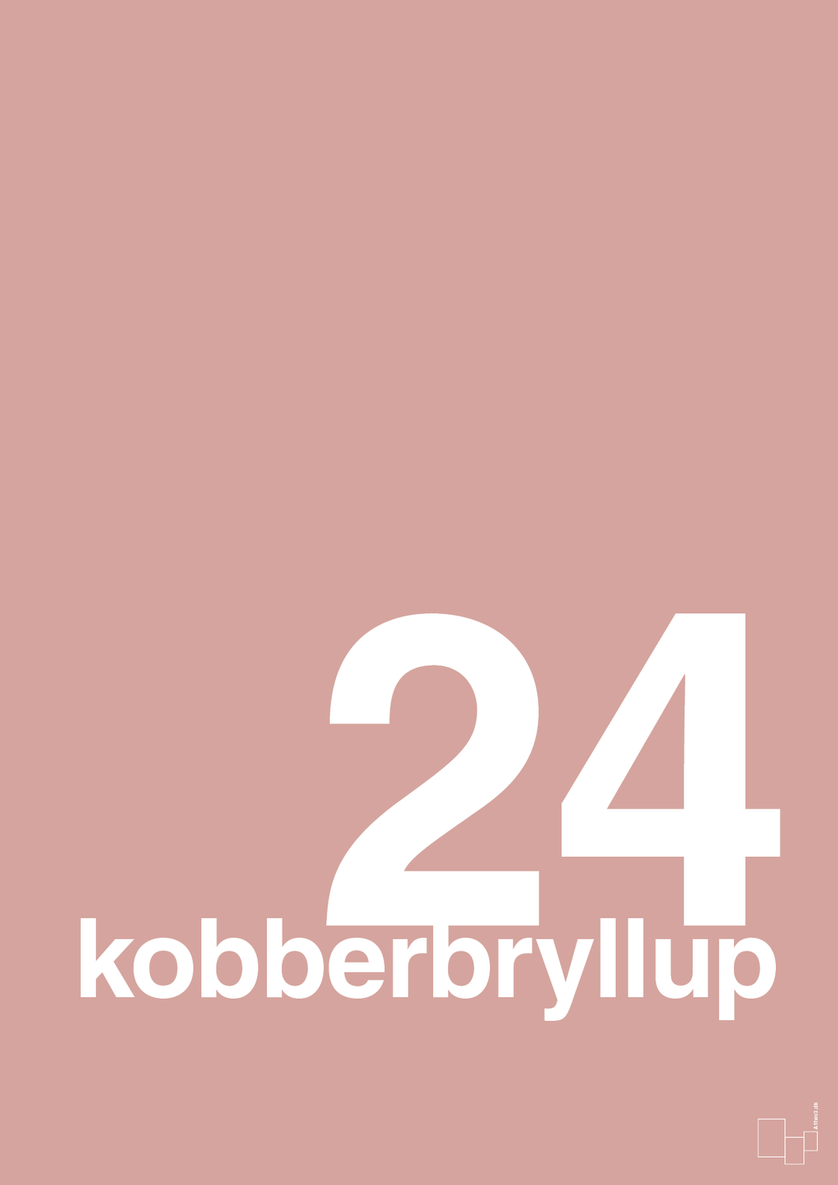 plakat: kobberbryllup - bubble shell-Bryllup-A1two3