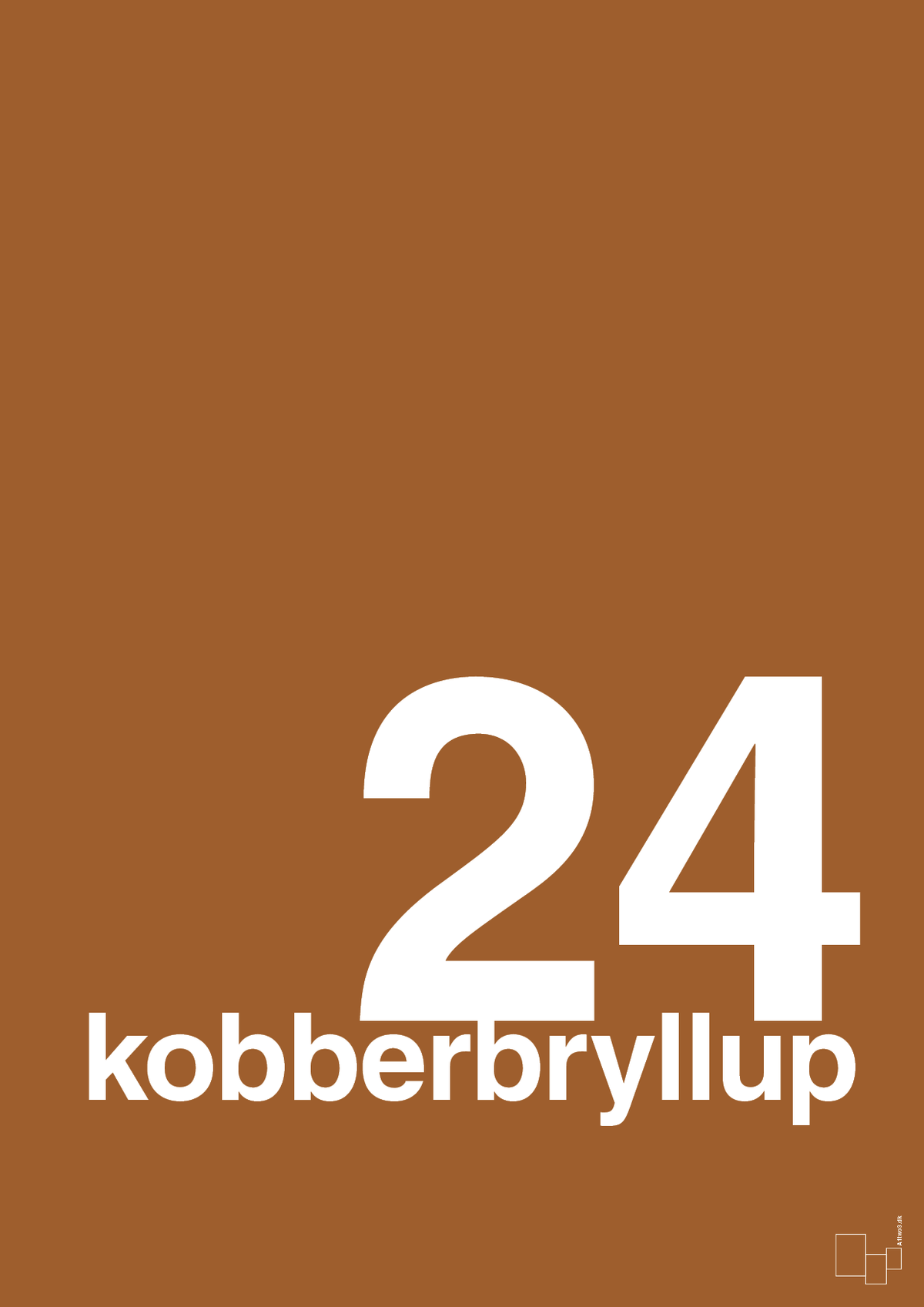 plakat: kobberbryllup - cognac-Bryllup-A1two3