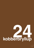 plakat: kobberbryllup - dark brown-Bryllup-A1two3