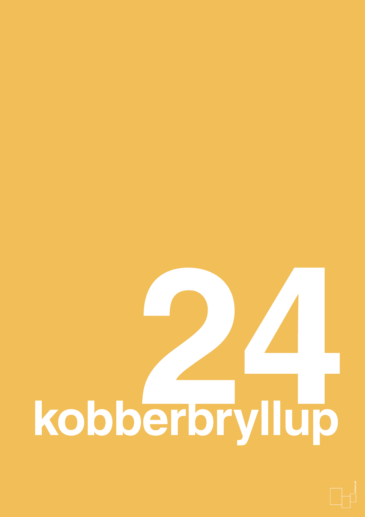 plakat: kobberbryllup - honeycomb-Bryllup-A1two3