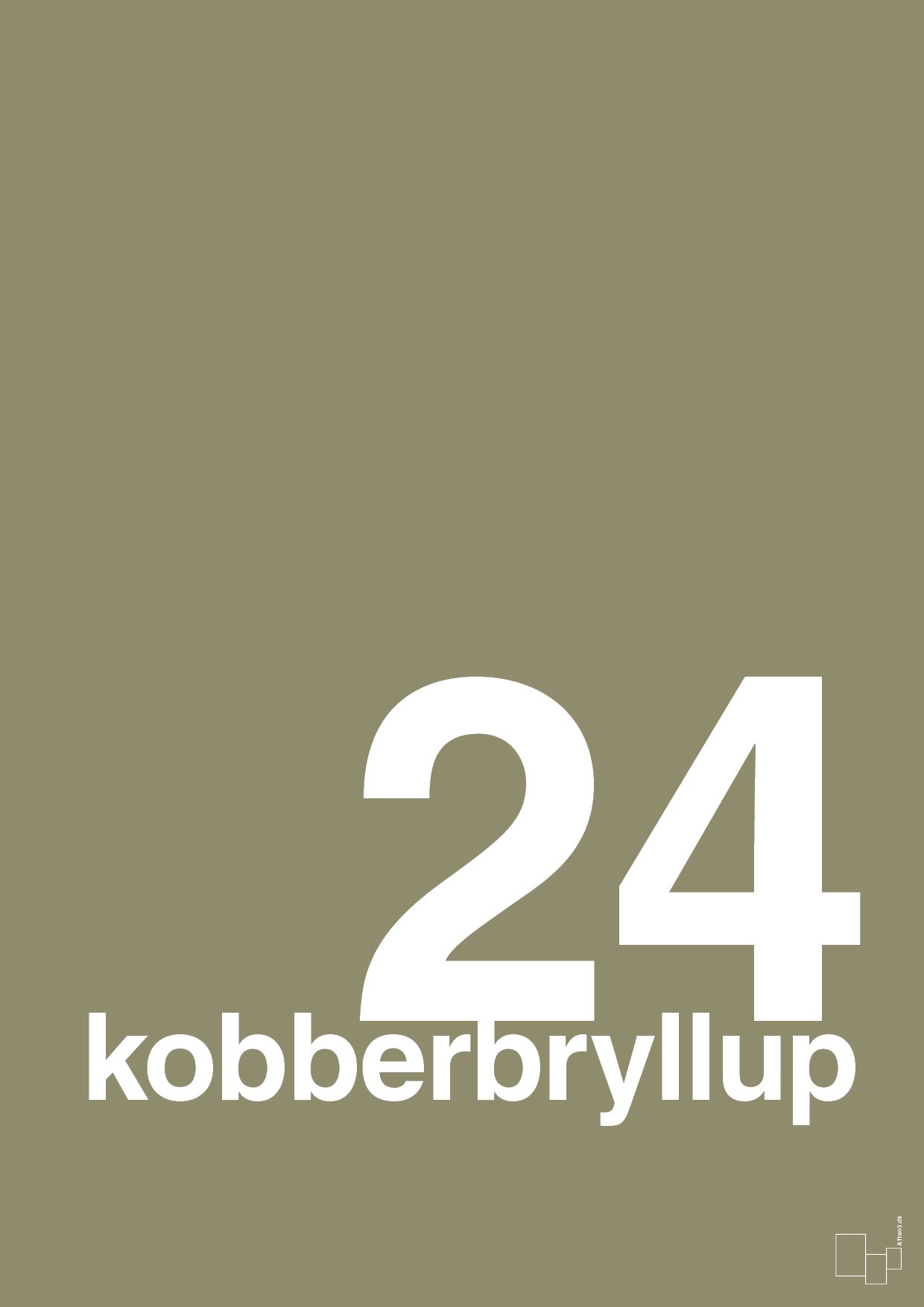 plakat: kobberbryllup - misty forrest-Bryllup-A1two3
