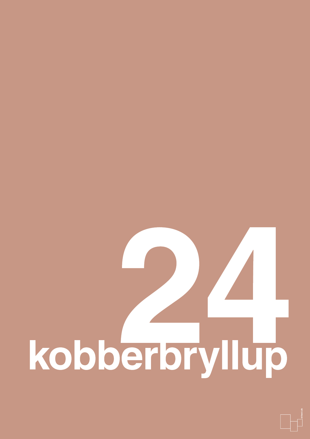 plakat: kobberbryllup - powder-Bryllup-A1two3