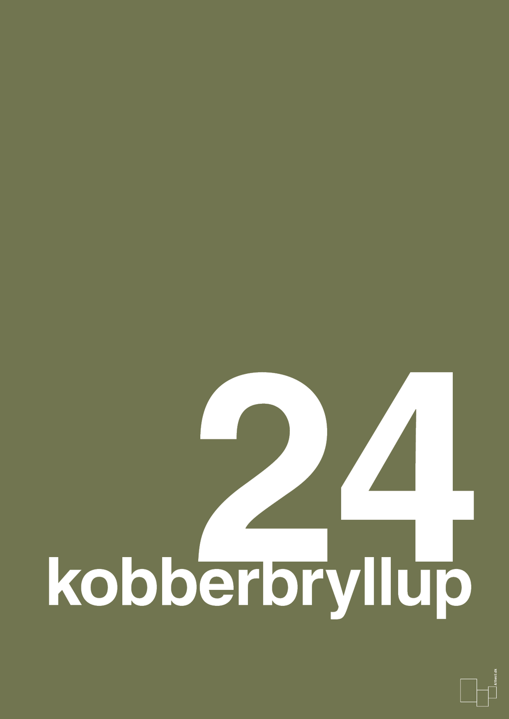 plakat: kobberbryllup - secret meadow-Bryllup-A1two3