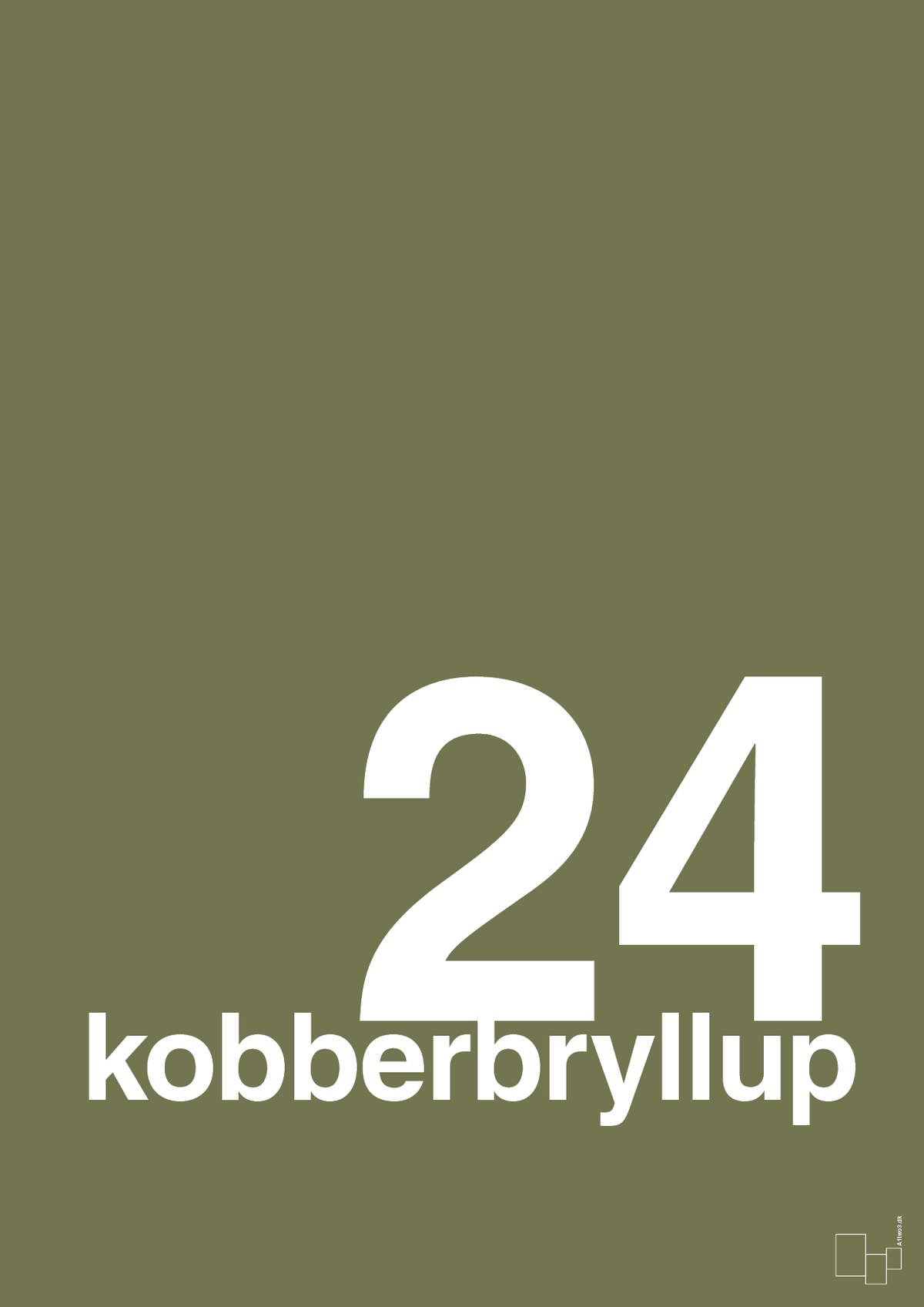 plakat: kobberbryllup - secret meadow-Bryllup-A1two3