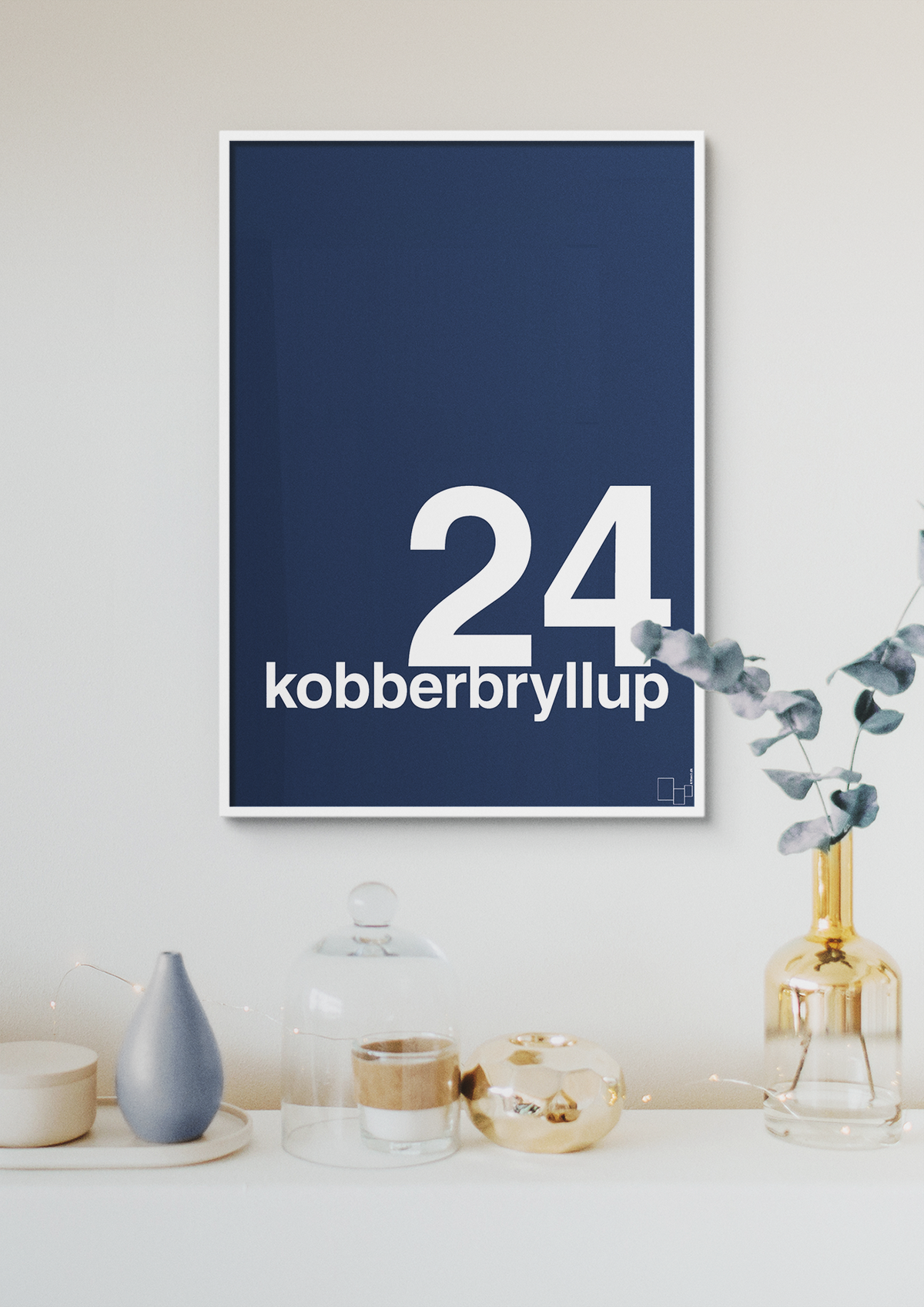 plakat: kobberbryllup - battleship gray-Bryllup-A1two3