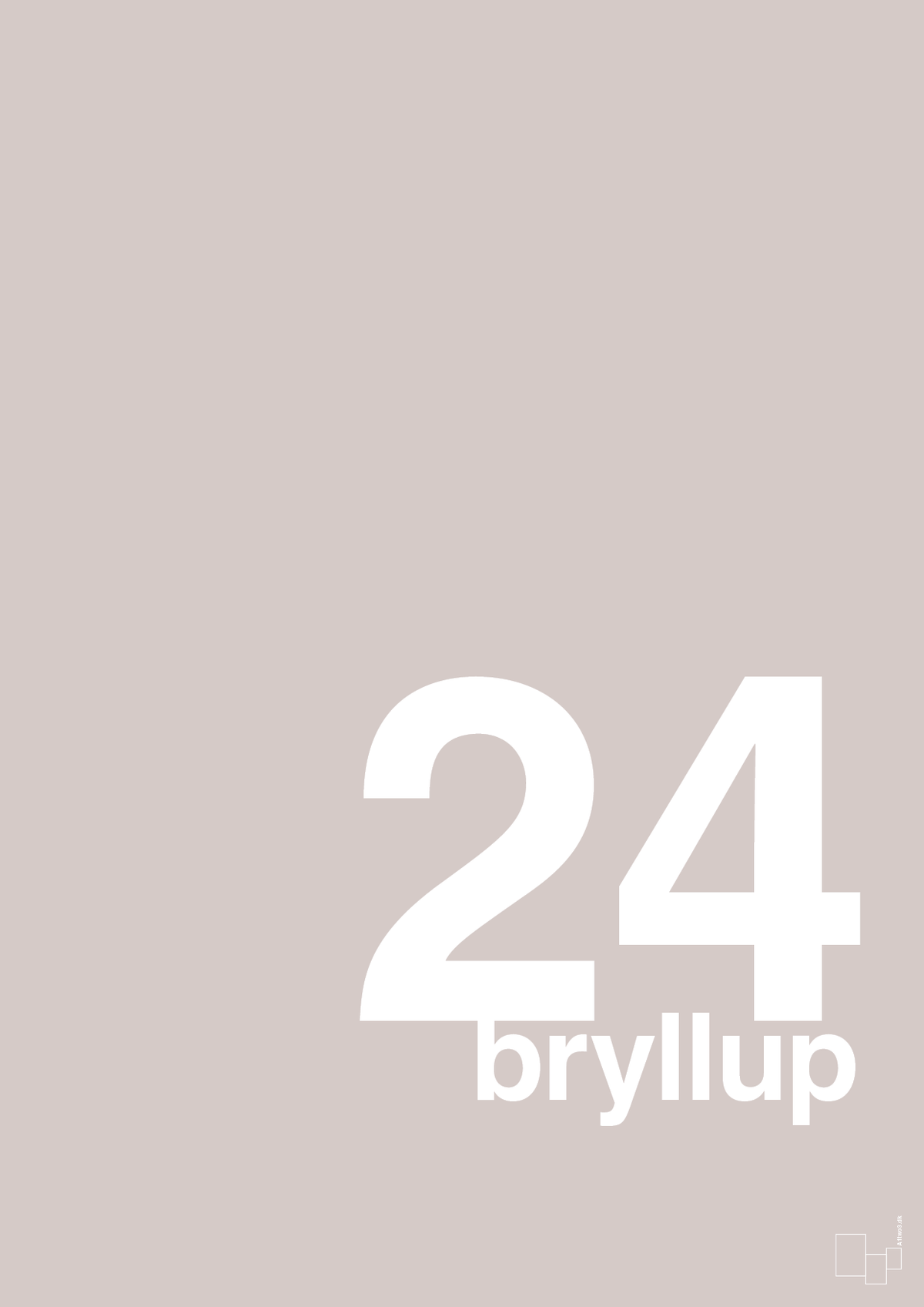 plakat: bryllup - broken beige-Bryllup-A1two3