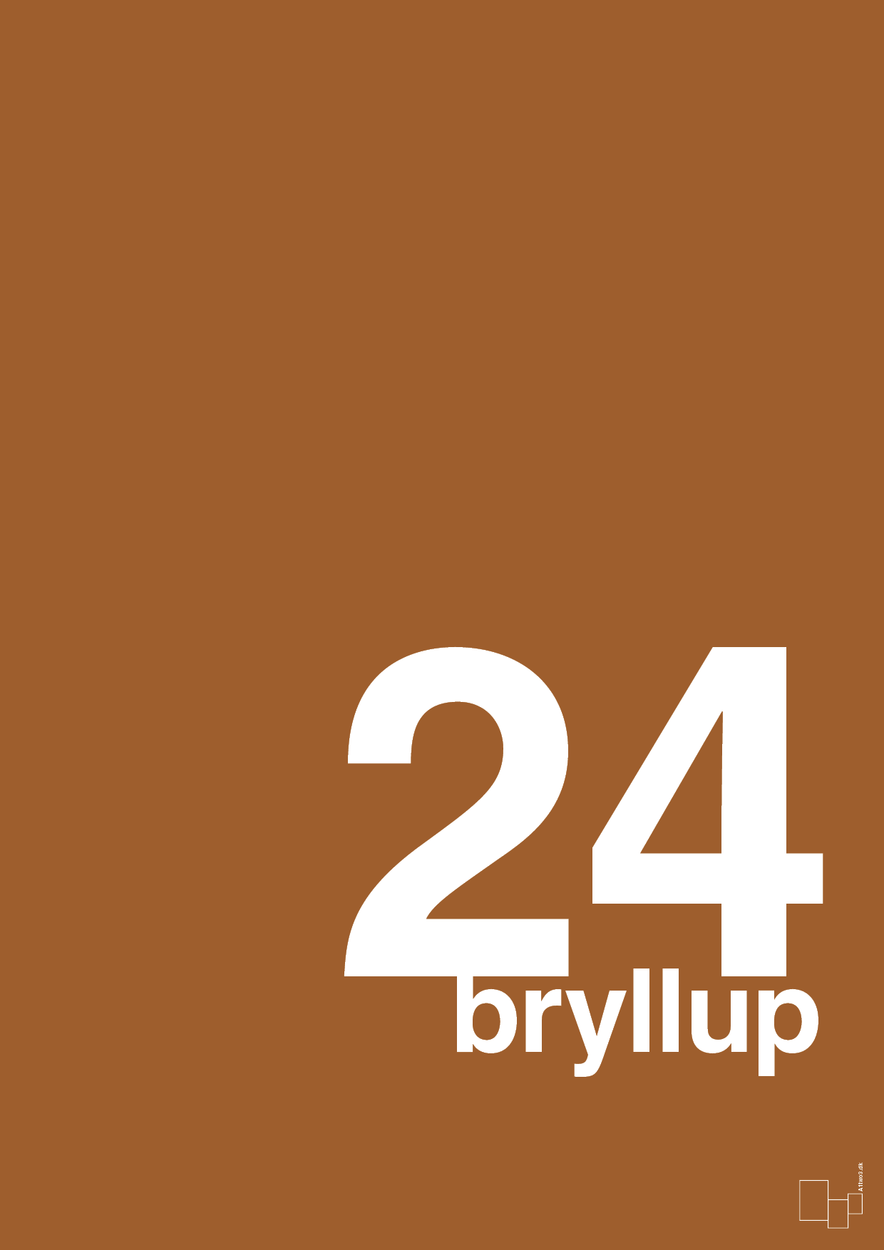 plakat: bryllup - cognac-Bryllup-A1two3