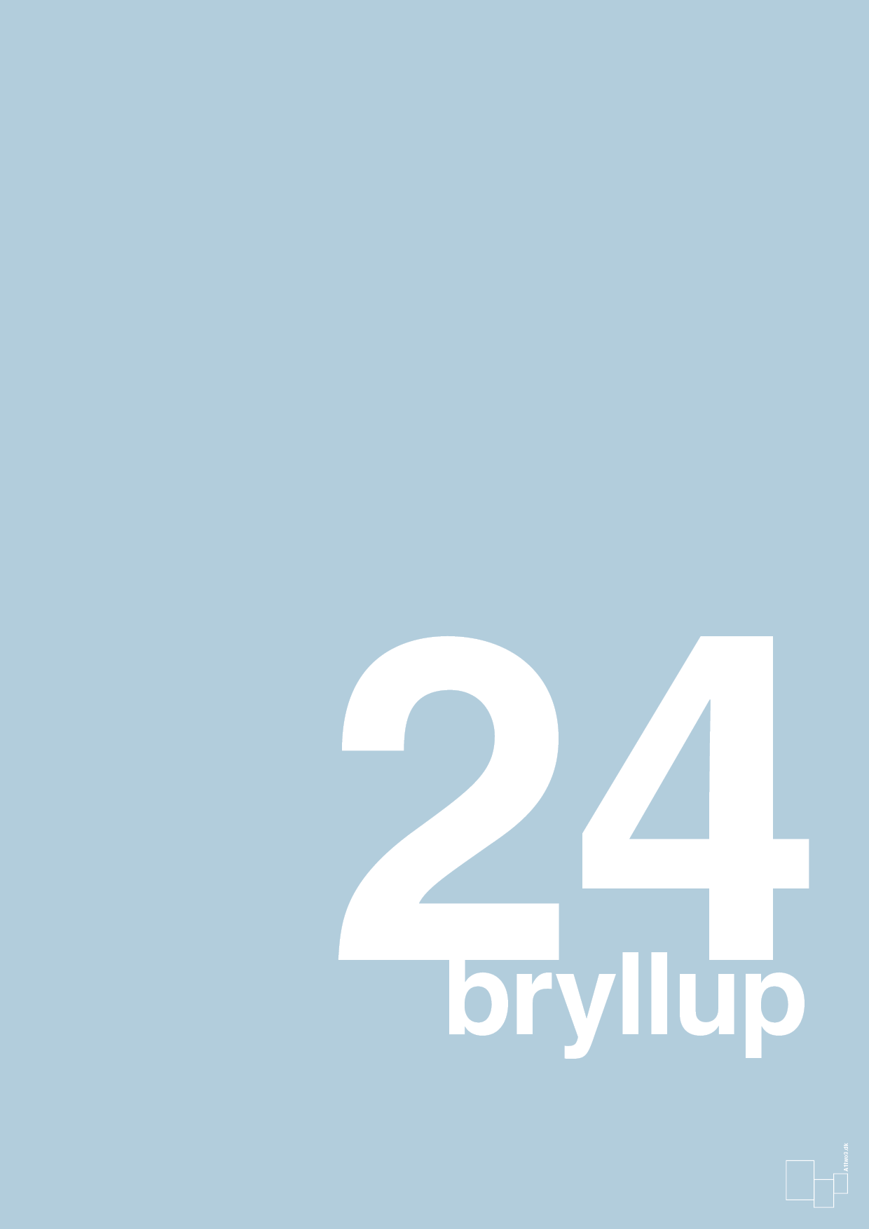 plakat: bryllup - heavenly blue-Bryllup-A1two3