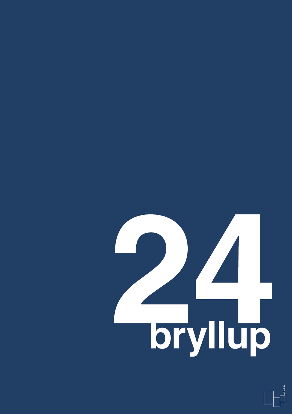 plakat: bryllup - lapis blue-Bryllup-A1two3