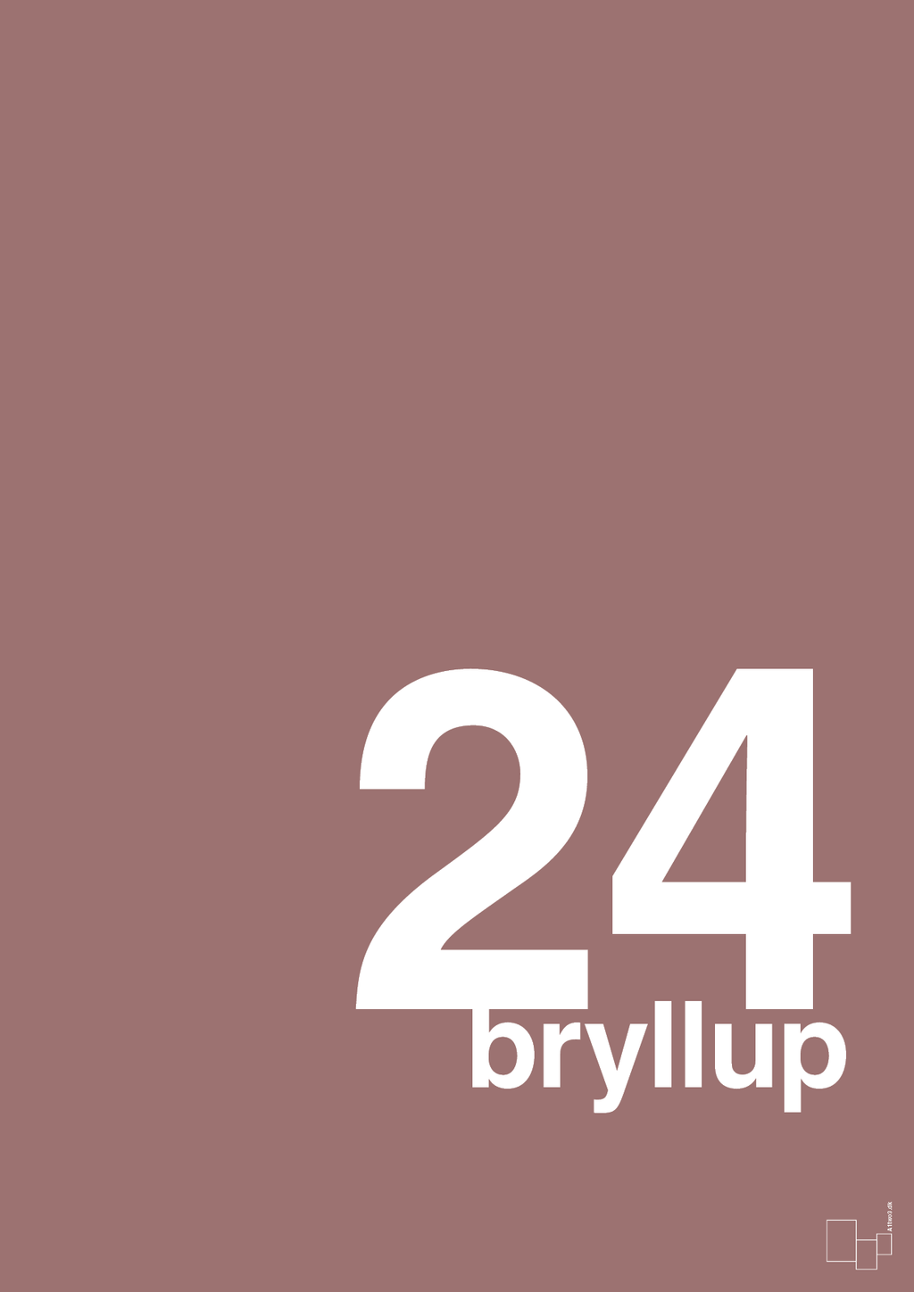 plakat: bryllup - plum-Bryllup-A1two3