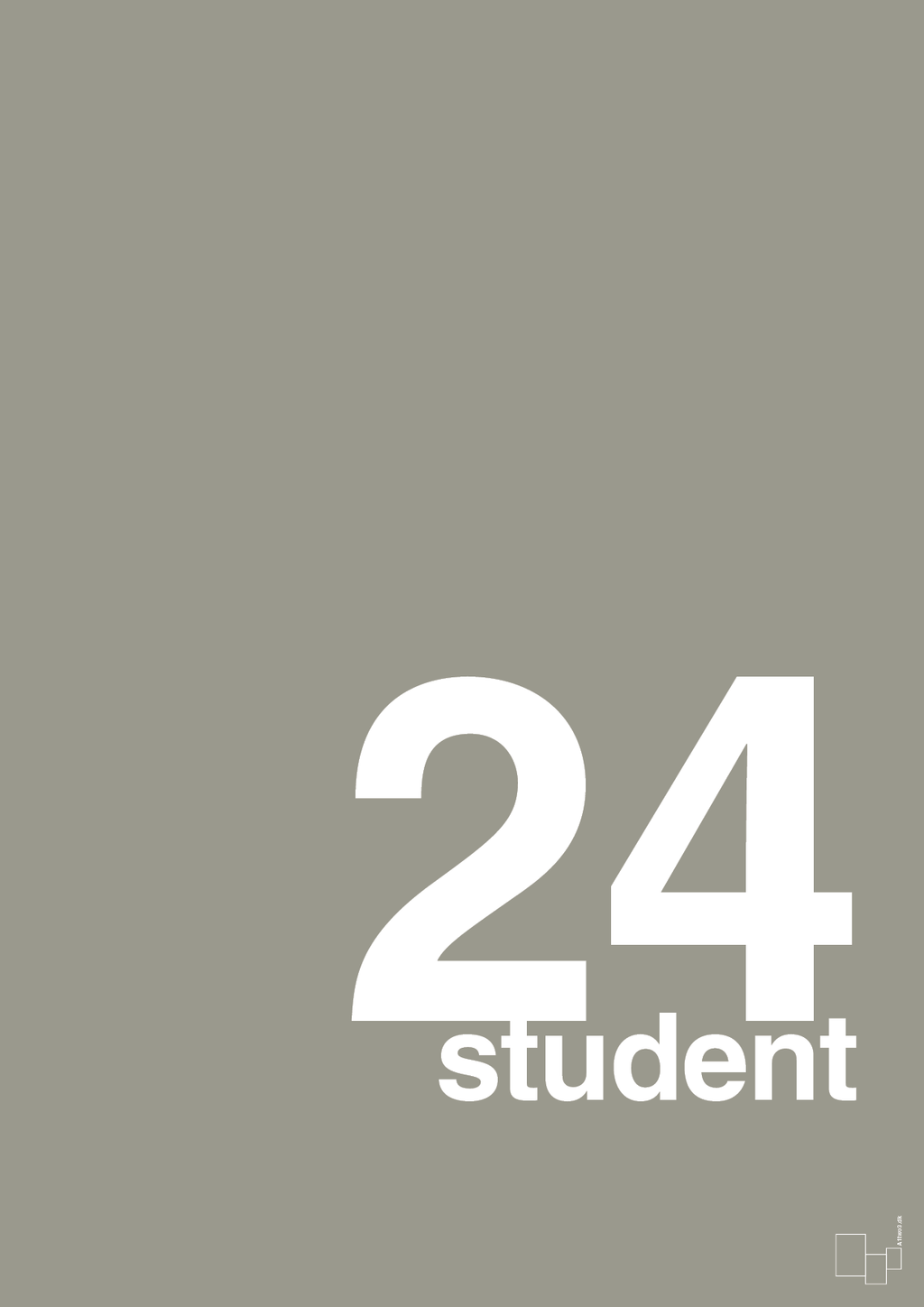 plakat: student 2024 - battleship gray-Student-A1two3