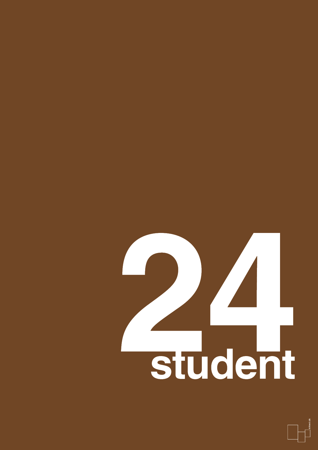 plakat: student 2024 - dark brown-Student-A1two3