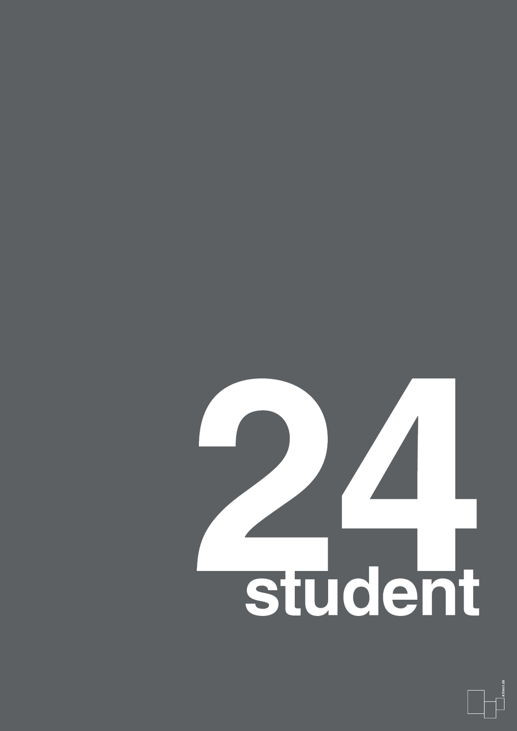 plakat: student 2024 - graphic charcoal-Student-A1two3