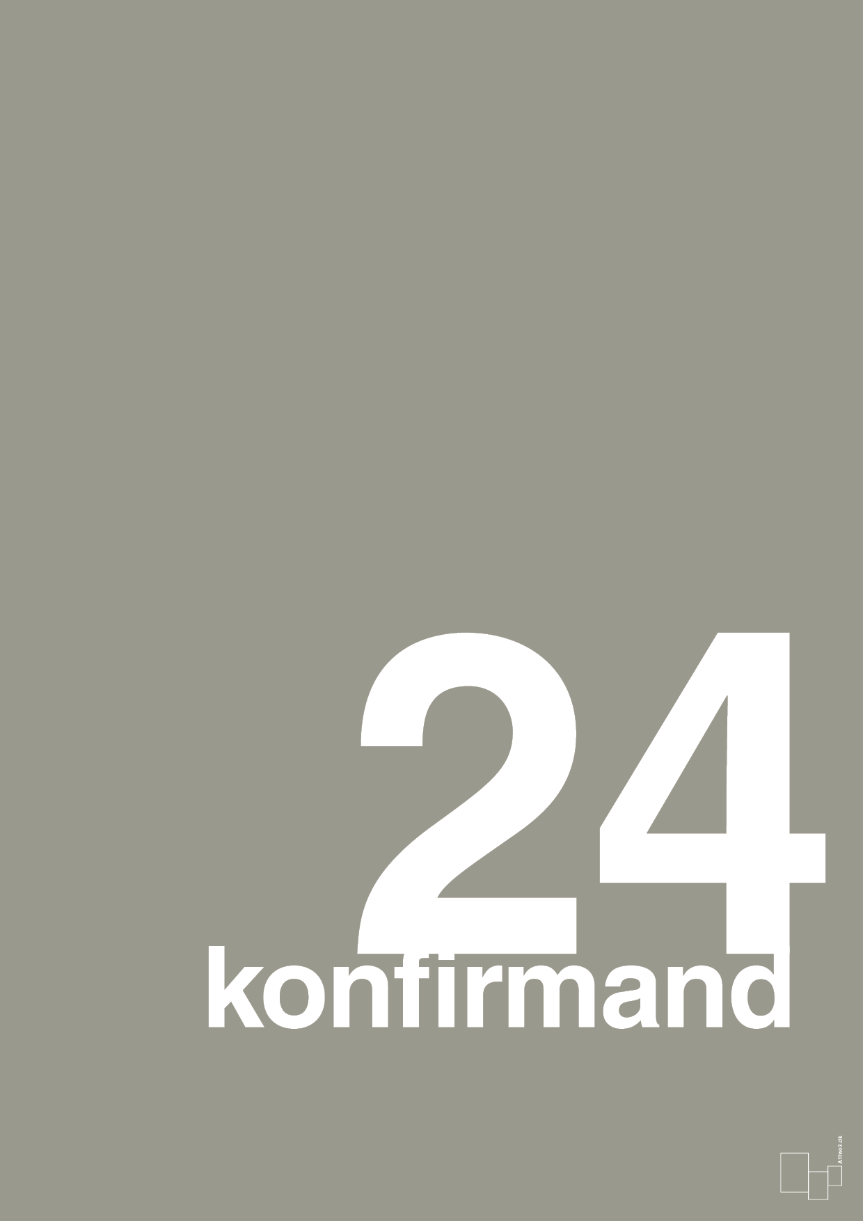 plakat: konfirmand 2024 - battleship gray-Konfirmand-A1two3