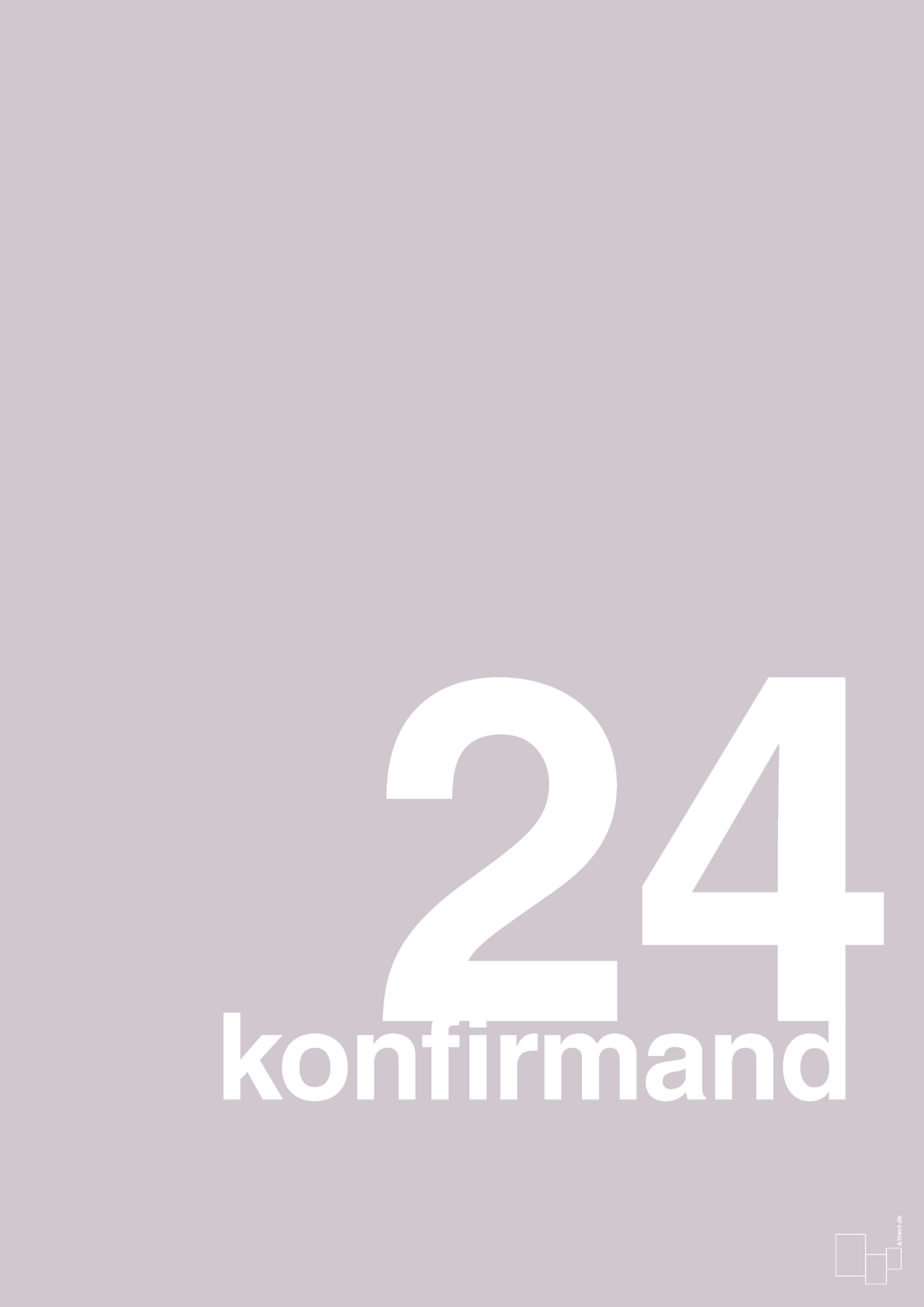 plakat: konfirmand 2024 - dusty lilac-Konfirmand-A1two3