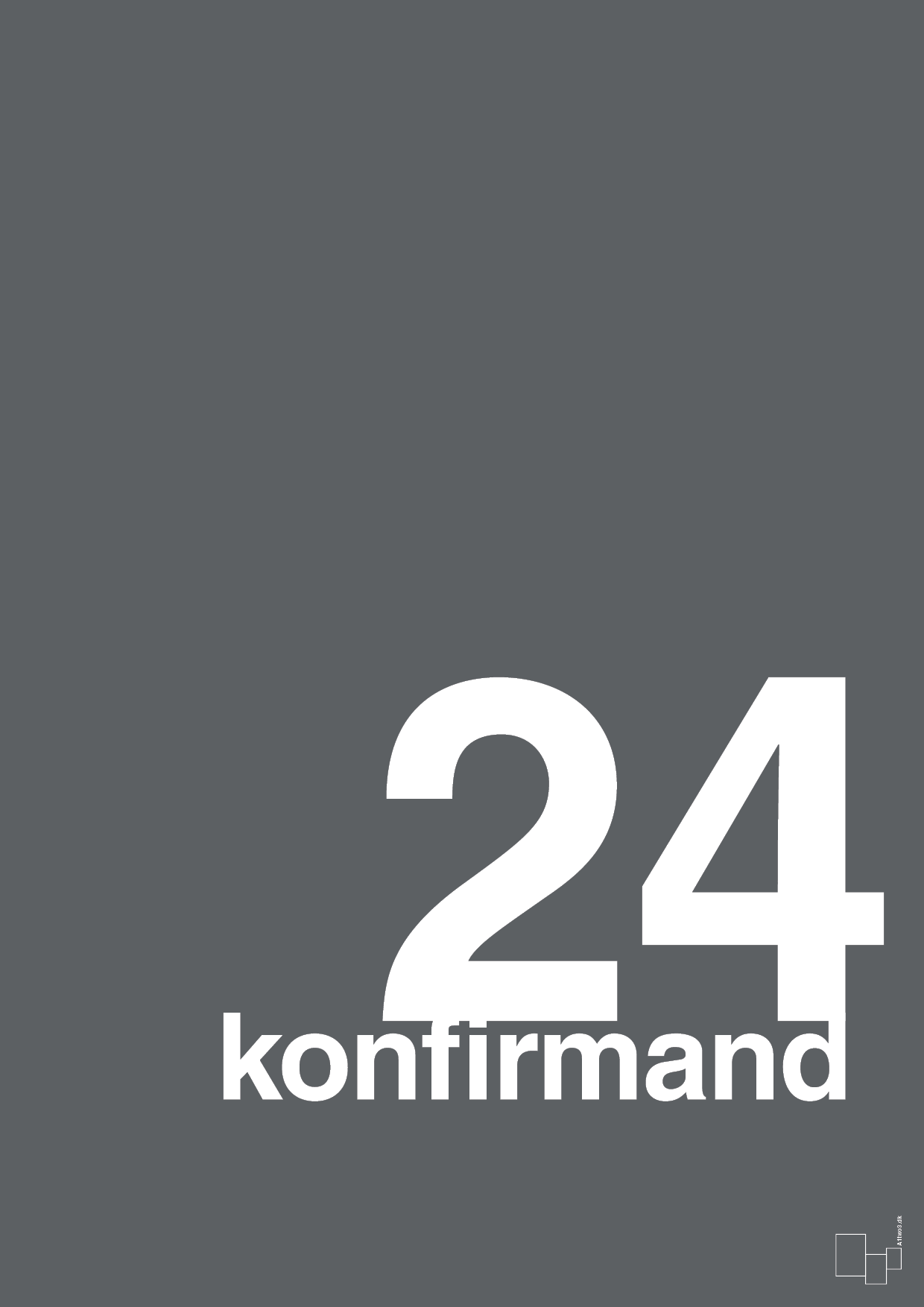plakat: konfirmand 2024 - graphic charcoal-Konfirmand-A1two3