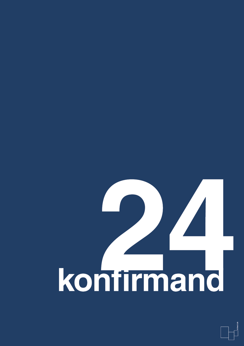plakat: konfirmand 2024 - lapis blue-Konfirmand-A1two3