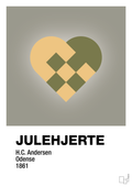 plakat: julepynt julehjerte - battleship gray-Jul-A1two3