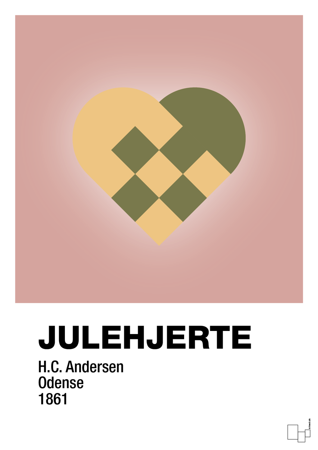 plakat: julepynt julehjerte - bubble shell-Jul-A1two3