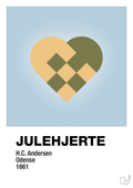 plakat: julepynt julehjerte - heavenly blue-Jul-A1two3
