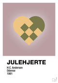 plakat: julepynt julehjerte - light rose-Jul-A1two3