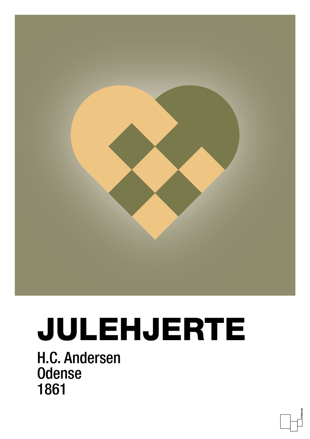 plakat: julepynt julehjerte - misty forrest-Jul-A1two3