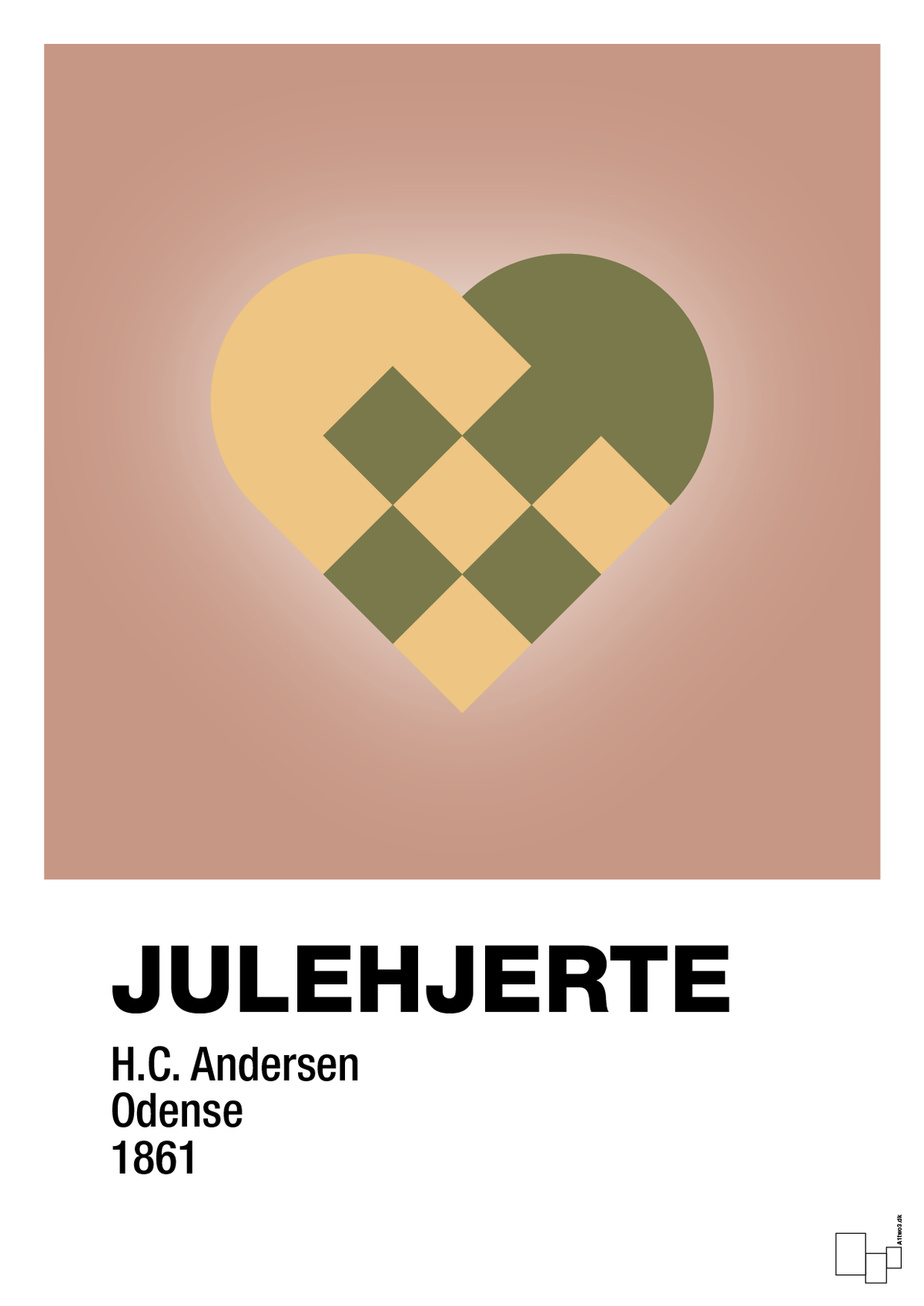 plakat: julepynt julehjerte - powder-Jul-A1two3